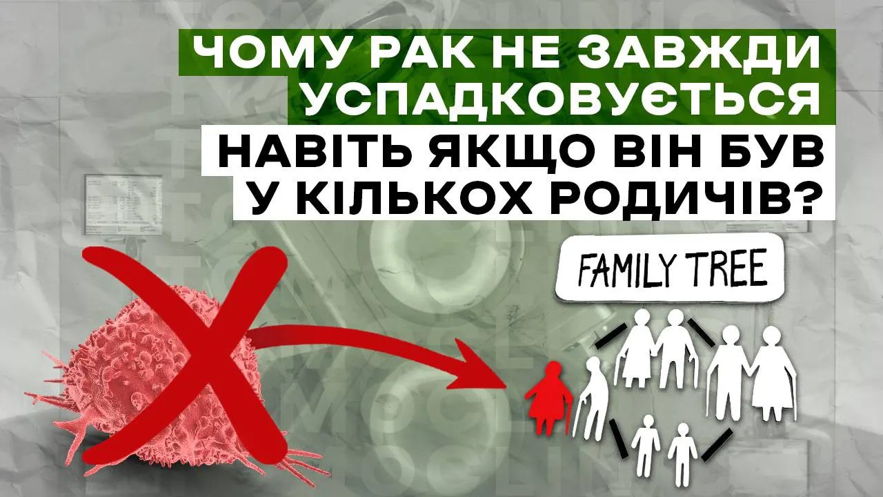 Чому рак не завжди успадковується, навіть якщо він був у кількох родичів?